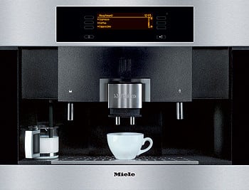 Miele CVA4070SS 24 Inch Whole Bean Ground Built In Coffee System with Navitronic Controls Automatic Frothing System and Grinder Bypass Stainless Steel