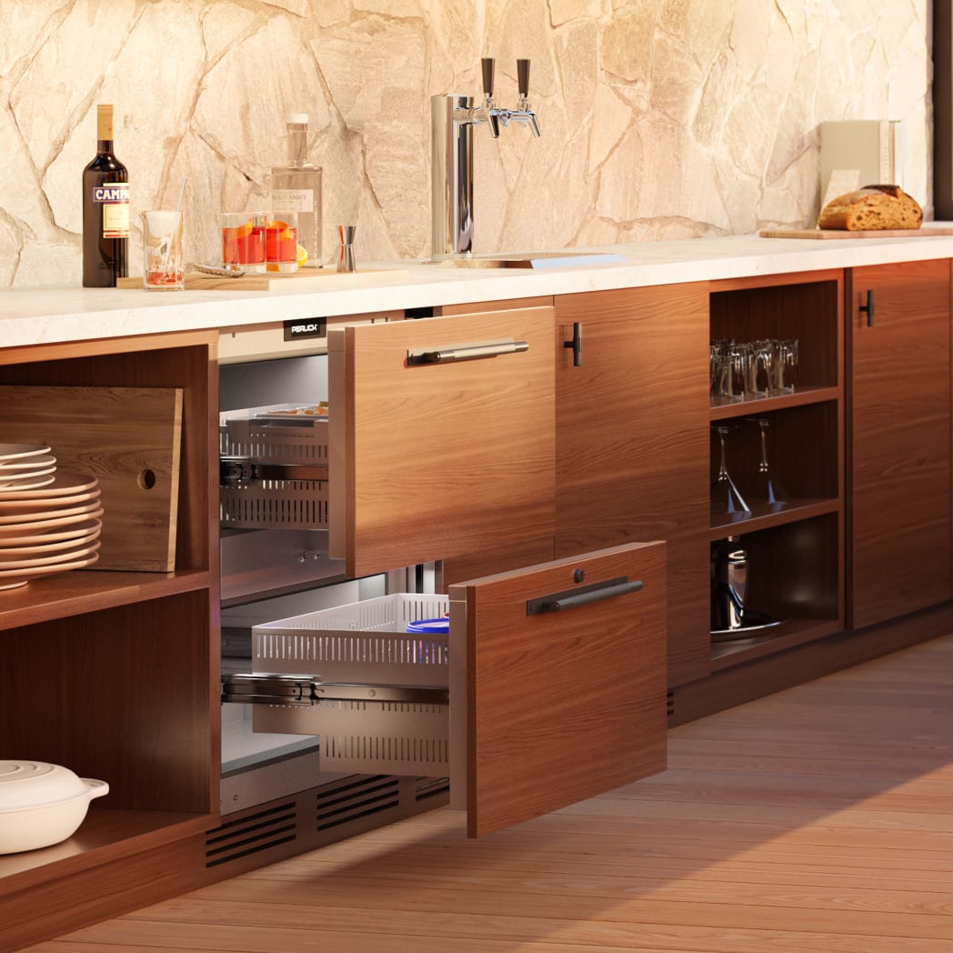 Perlick G5DZ24SL 24 Inch Panel Ready Undercounter Dual Zone