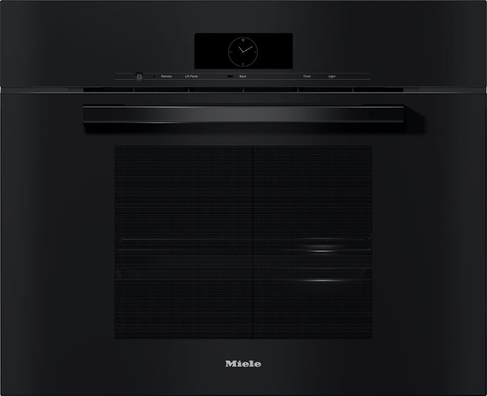 Miele DGC7880OB 30 Inch Single Combi Steam Smart Electric Wall Oven with 2.54 cu. ft. Oven Capacity M Touch Display Motion React and DualSteam Technology Obsidian Black