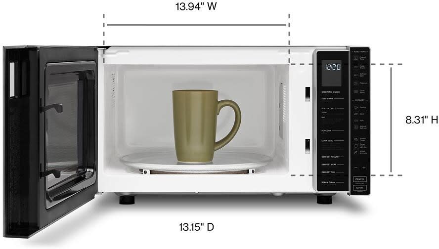 Whirlpool microwave size new arrivals