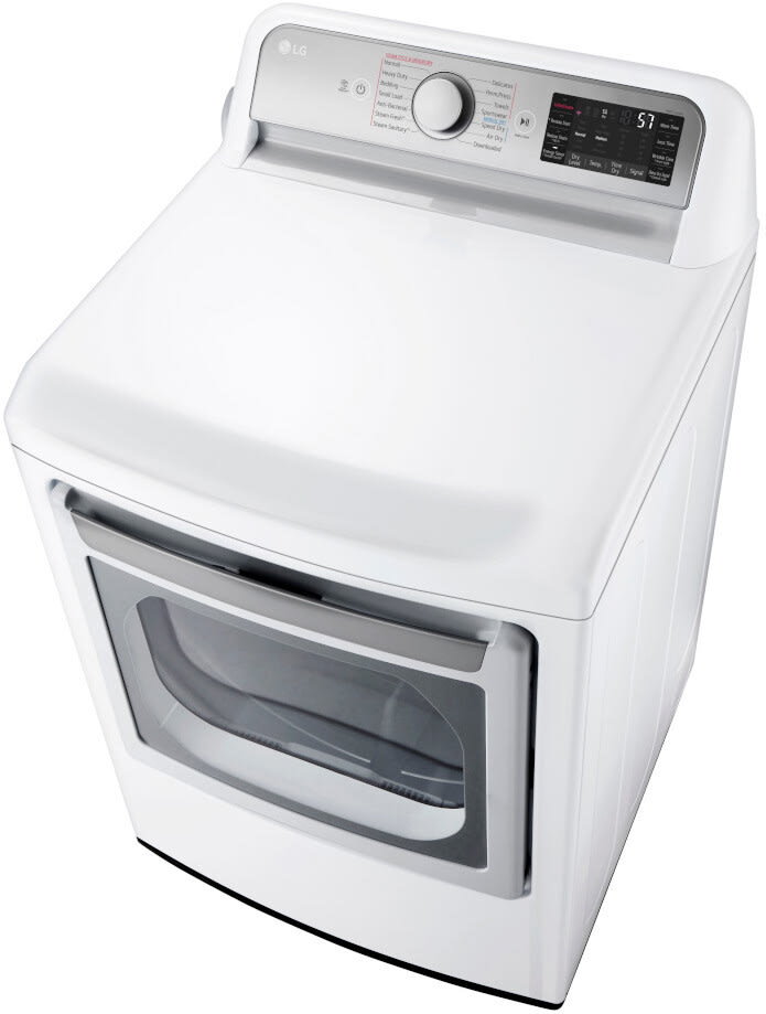 LG DLGX7901WE 27 Inch Smart Gas Dryer with 7.3 Cu. Ft. Capacity 14 Dryer Programs Wrinkle Care TurboSteam Technology EasyLoad Door SmartThinQ