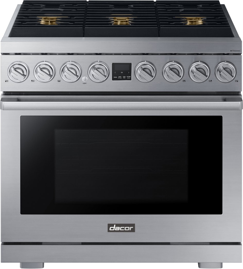 Dacor DOP36T86GLS 36 Inch Freestanding Gas Smart Range with 6