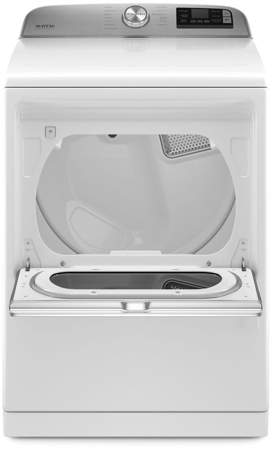 Maytag MED7230HW 27 Inch Electric Smart Dryer with 7.4 Cu. Ft. Capacity Extra Power Button Advanced Moisture Sensing Smart Capable Appliance