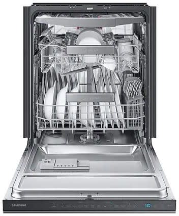 Samsung DW80R9950UG 24 Inch Fully Integrated Built In Smart Dishwasher with 15 Place Settings 7 Wash Cycles Flexible 3rd Rack 39 dBA AquaBlast Jets Zone Booster AutoRelease Door Wi Fi and ENERGY STAR ...