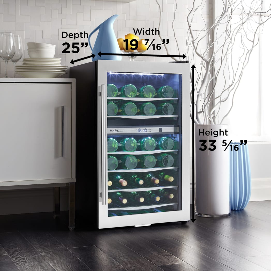 Danby DWC040A3BSSDD 20 Inch Freestanding Wine Cooler with 38