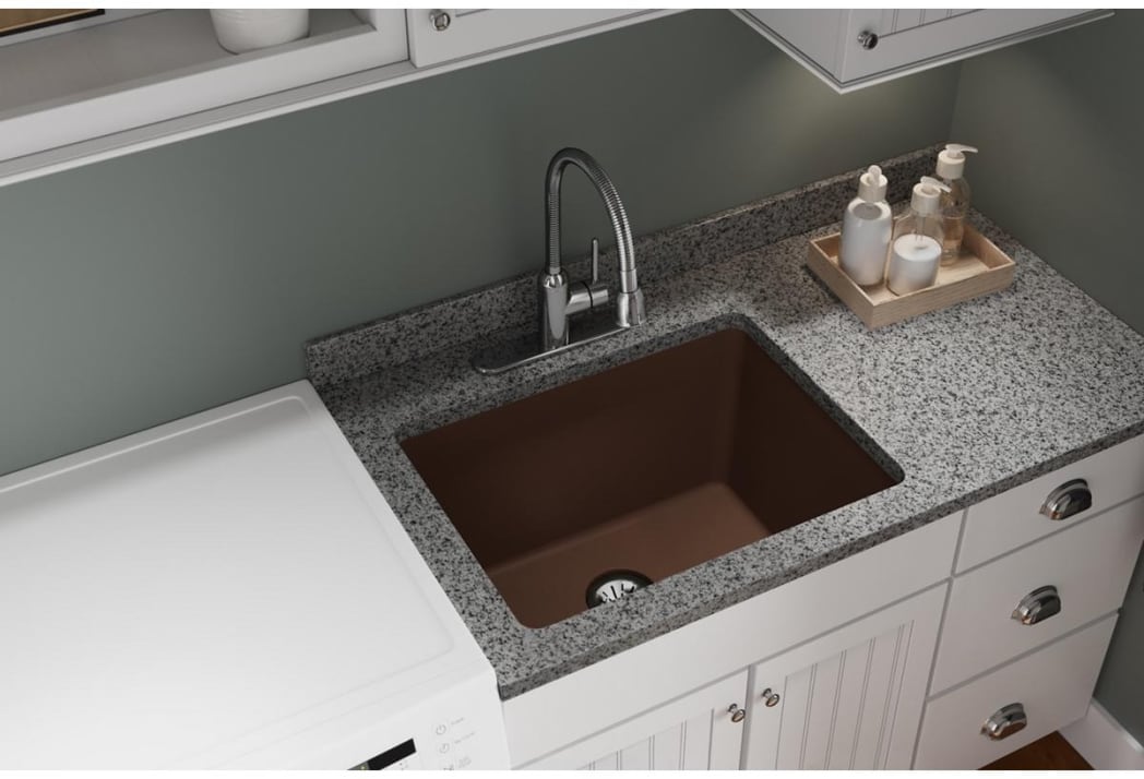 Elkay ELGU251912PDMC0 25 Inch Undermount Single Bowl Laundry Sink
