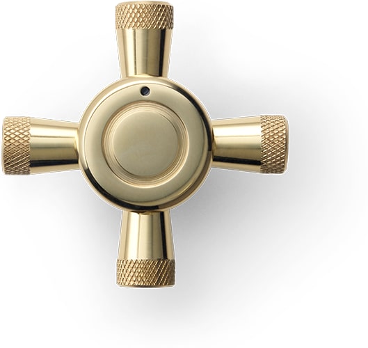 AGA P072927PBR 9 Knob Pack in Polished Brass