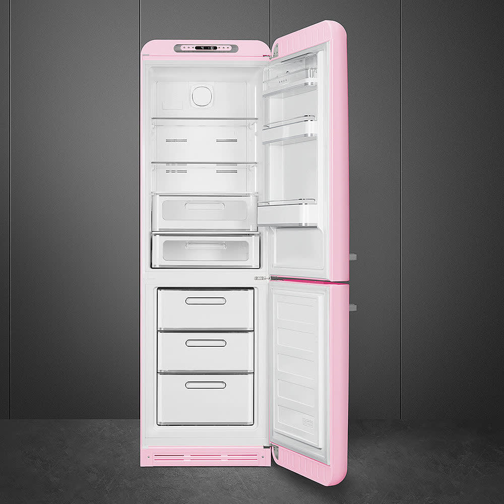 Fridge freezer pink sale