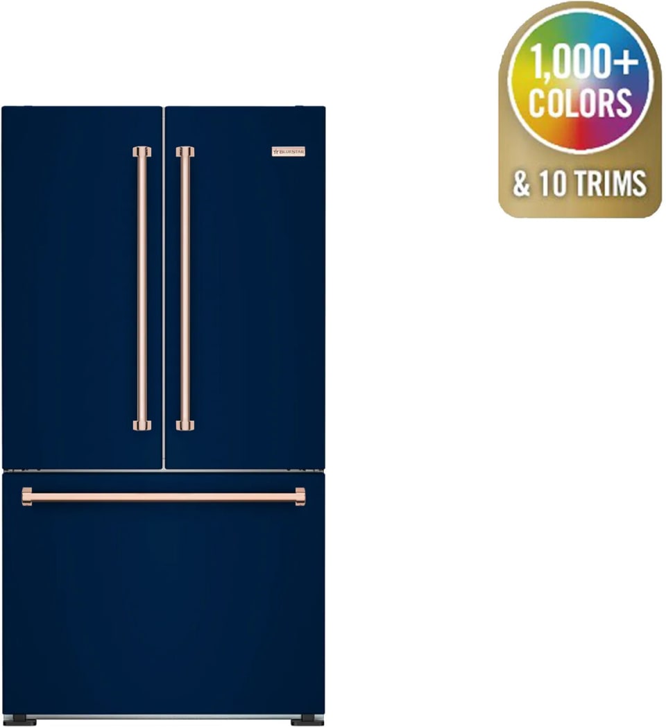 BlueStar FBFD361PLT 36 Inch Freestanding French Door Refrigerator