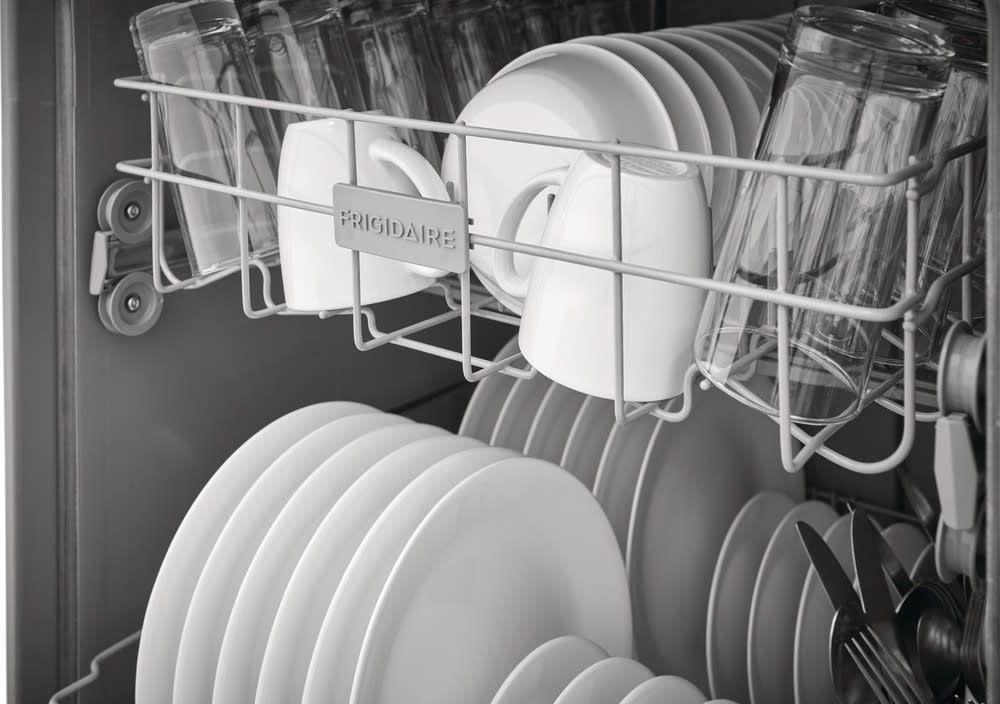 Frigidaire FDPC4221AS 24 Inch Full Console Dishwasher with 12 Place Setting Capacity 2 Wash Cycles 62 dBA Silence Rating Gem K4 Tower Controls