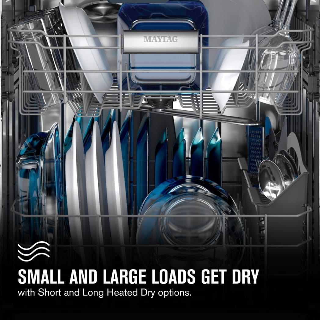 Maytag MDB8959SKZ 24 Inch Fully Integrated Dishwasher with 15 Place Settings 47 dBA 5 Wash Cycles 3rd Wash Rack Dual Power Filtration PowerBlast Cycle NSF Certified Sani Rinse and Star K Fingerprint R...