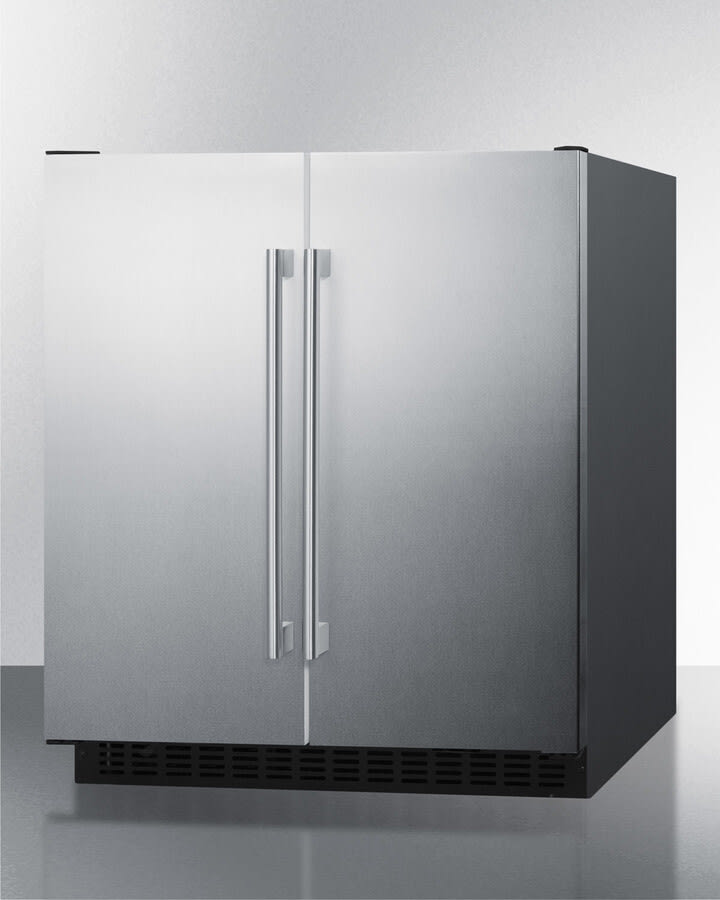 Summit FFRF3070BSS 30 Inch Counter-Depth Side by Side
