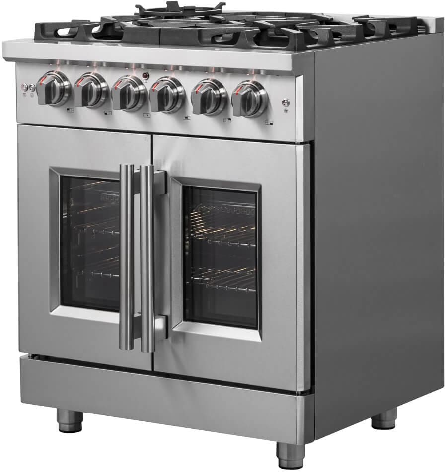 Forno FFSGS632530 30 Inch Freestanding French Door Dual Fuel Range
