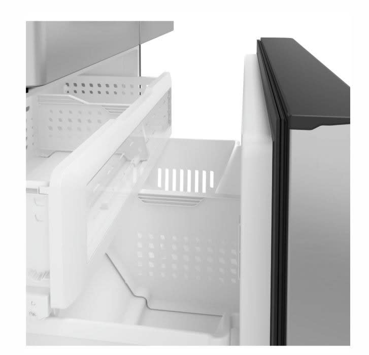 Cafe CYE22TP2MS1 36 Inch Counter Depth French Door Smart Refrigerator with 22.2 Cu. Ft. Capacity Precise Fill Setting TwinChill Evaporators Wi Fi Remote Diagnostics Hot Water Dispenser ADA Compliant a...