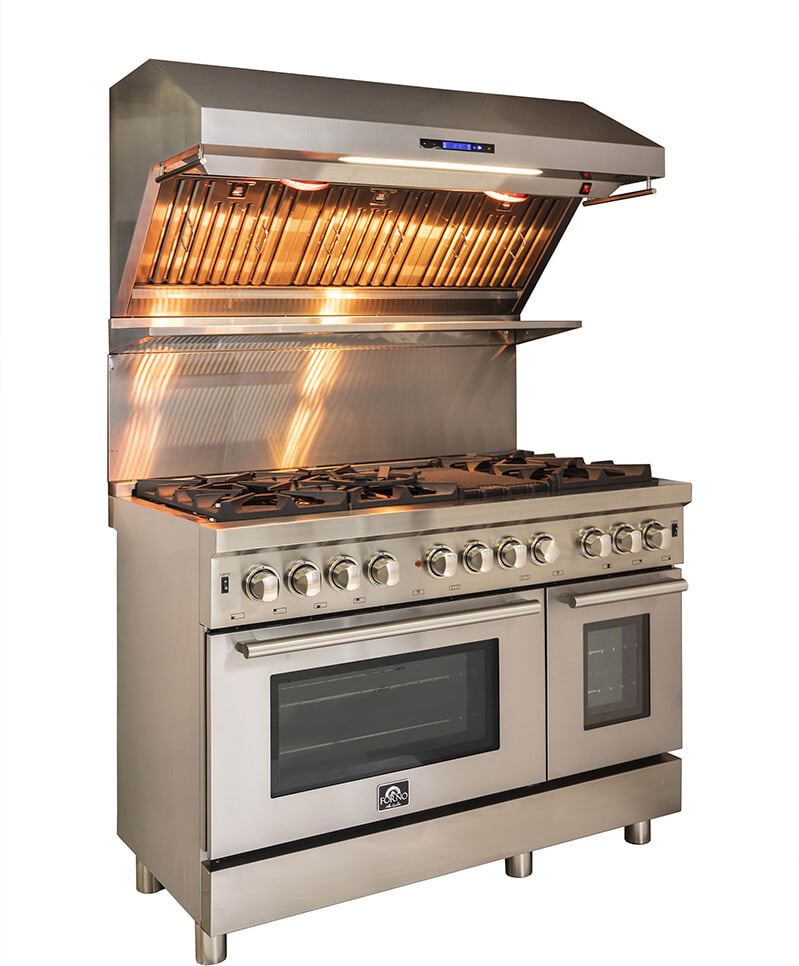 Forno FRHWM502948 Wall Mount Range Hood with 4-Speed, Touch