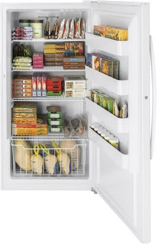 GE FUF17SMRWW 33 Inch Upright Freezer with Turbo Freeze, Lock and