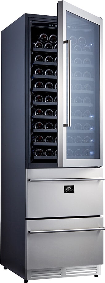 Forno FWCDR662824S 24 Inch Dual Zone Wine Cooler with 16.25