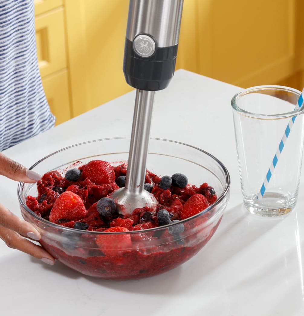 GE G8H1AASSPSS 5 Inch Immersion Blender with 20 oz Capacity, 500