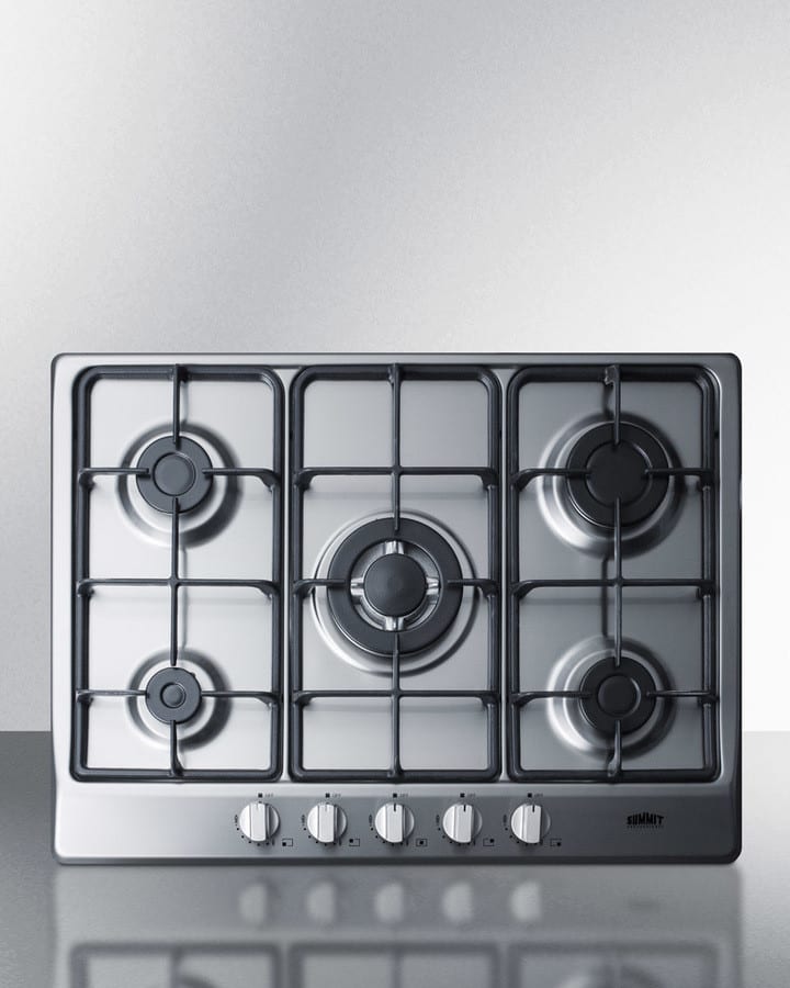 Summit GC527SS 27 Inch Gas Cooktop with 5 Sealed Sabaf® Burners