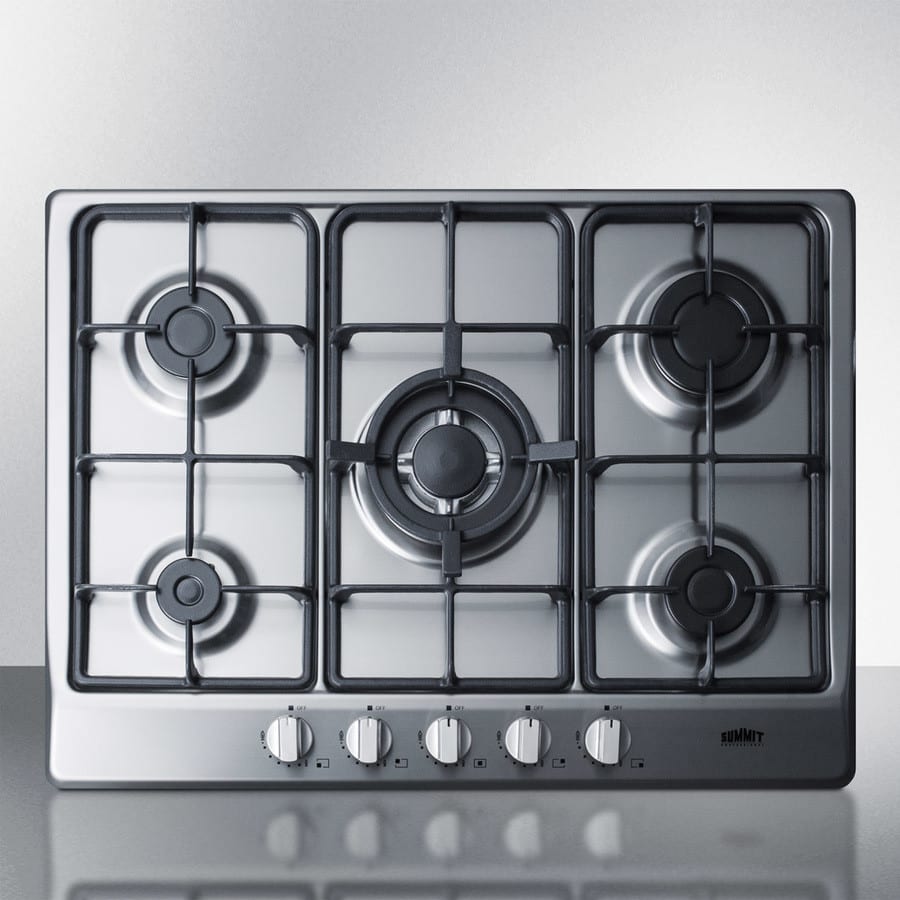 Summit GC527SS 27 Inch Gas Cooktop with 5 Sealed Sabaf