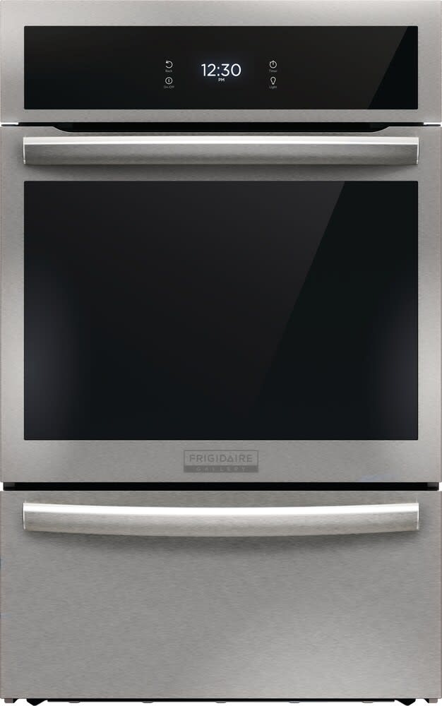 Frigidaire GCWG2438AF 24 Inch Single Gas Wall Oven with 2.8 Cu.Ft. Capacity Air Fry True Convection Steam Bake Quick Preheat Self Clean Steam Roast Touch Screen Control Panel Sabbath Mode and Star K