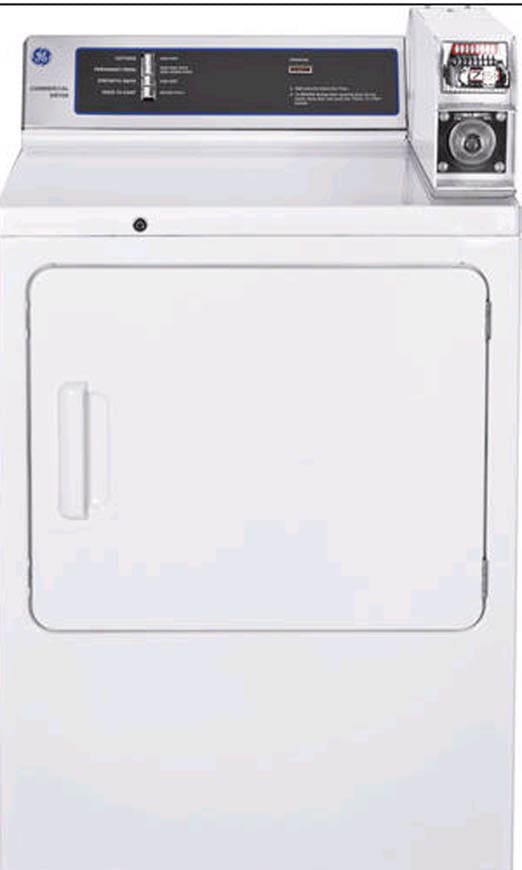 GE DMCD330GJWC 27 Inch Coin Operated Commercial Gas Dryer with 7.0
