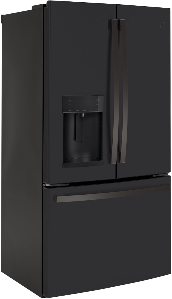 GE GYE22GENDS 36 Inch Counter Depth French Door Refrigerator with 22.2. Cu. Ft. Capacity TwinChill Showcase LED Enhanced Shabbos Mode Capable External Filtered Water Ice Dispenser ADA Compliant and En...