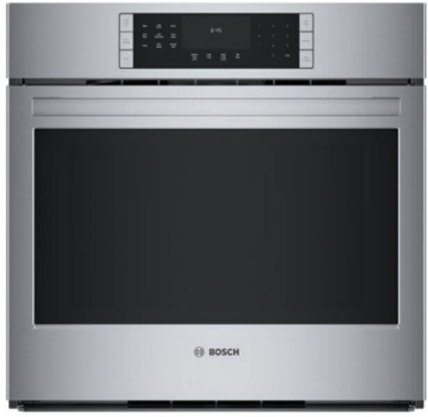 Bosch HBL8454UC 30 Inch Single Convection Smart Electric Wall Oven with 4.6 Cu. Ft. Oven Capacity Self Clean Home Connect Air Fry Roast Warm Proof Dough Temperature Probe Fast Preheat Sabbath Mode