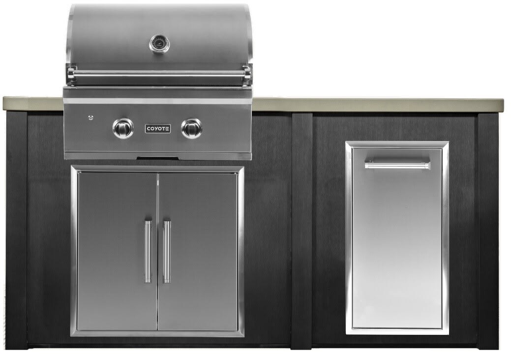 Haven Outdoor HCOY66TRASHBB 5.5 Ft Outdoor Kitchen Island with