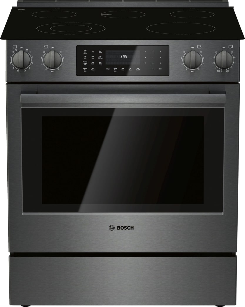 Bosch HEI8046U 30 Inch Slide In Electric Range with 5 Elements 4.6 cu. ft. Oven Capacity Warming Drawer 11 Specialized Cooking Modes Fast Preheat and Touch Control