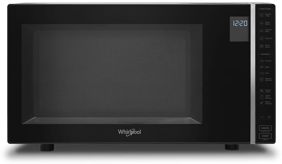 Whirlpool WMC30311LB 21 Inch Countertop Microwave with 1.1 Cu. Ft. Capacity Steam Clean 900W Cooking Power 10 Power Levels Keep Warm Add 30 Seconds Control Lock Dishwasher Safe Turntable Plate and UL ...