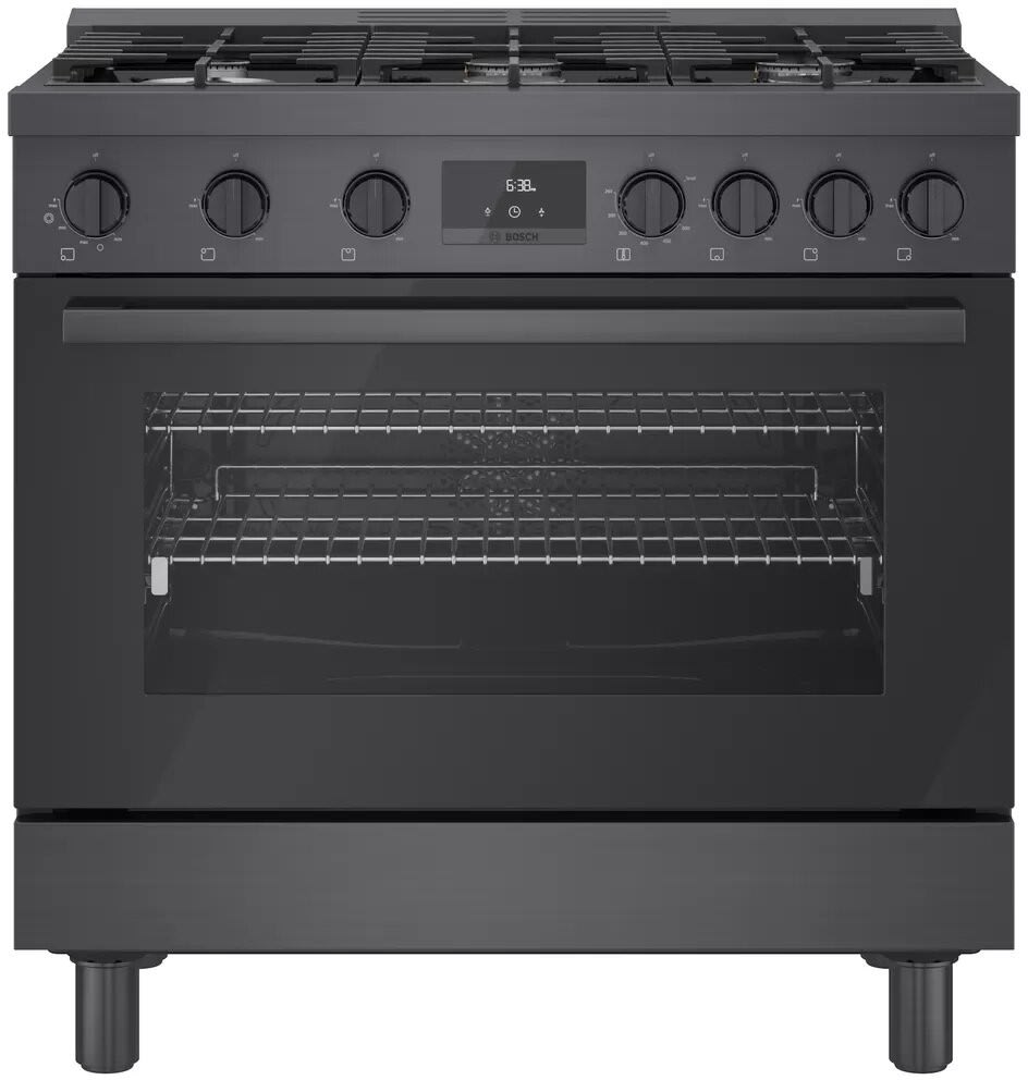hhh様　ブラック36 Bosch HGS8645UC 36 Inch Freestanding Gas Range with 6 Sealed