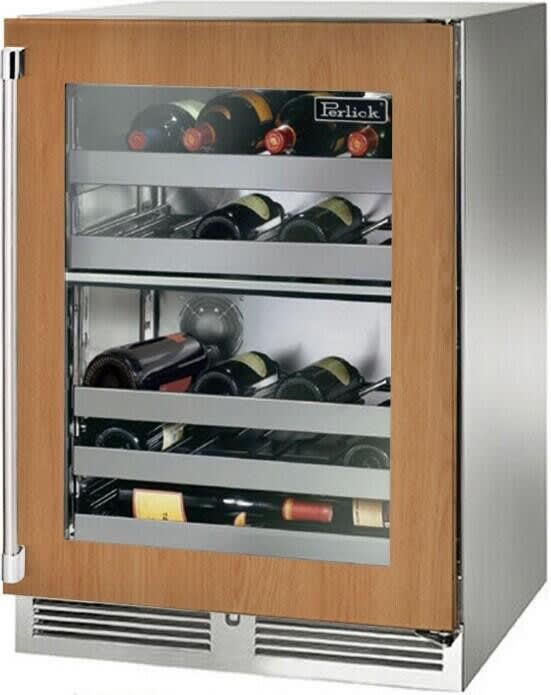 Perlick HP24DS44R 24 Inch Dual Zone Wine Reserve with 32 Bottle