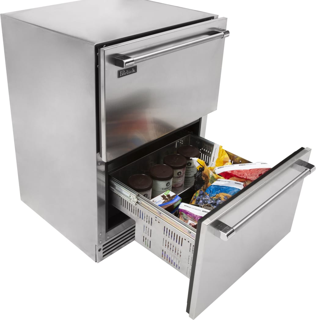 Perlick HP24FS46DL 24 Inch Built-In Undercounter Freezer Drawers