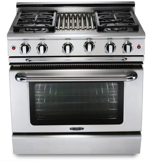Capital GCR366N 36 Inch Pro-Style Gas Range with 6 Power-Flo