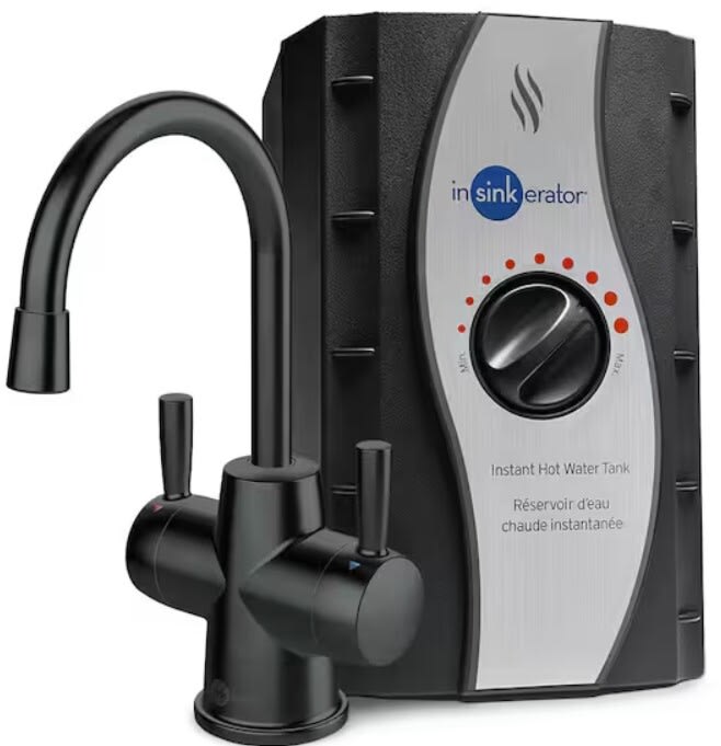 InSinkErator HC250MBLKSS 8 Inch Hot/Cold Instant Hot Water