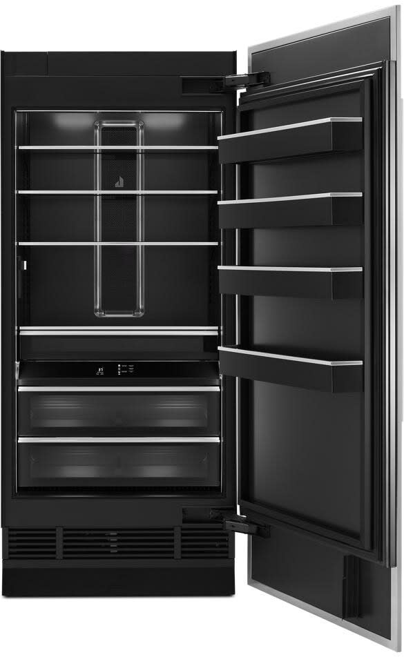 JennAir JBRFR36IGX 36 Inch Panel Ready Built In Smart Refrigerator Column with 20 Cu. Ft. Capacity Amazon Alexa Google Assistant Vacation Mode