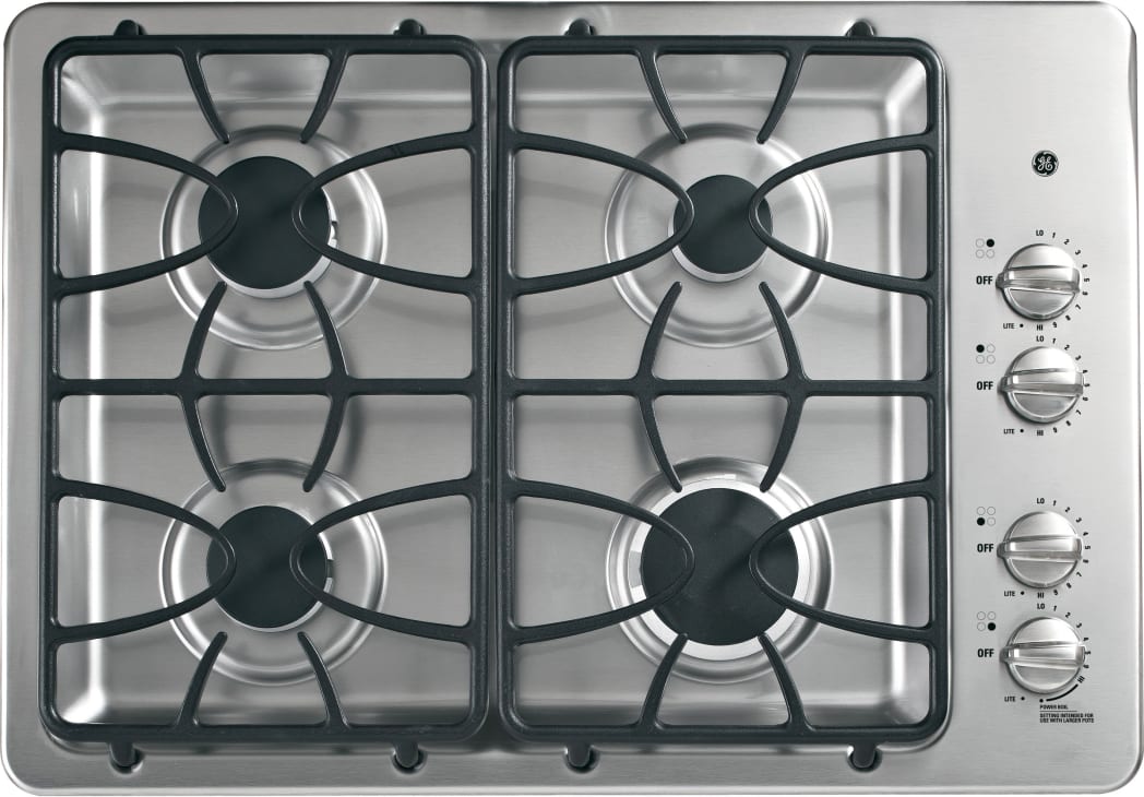 GE JGP333SETSS 30 Inch Gas Cooktop with 4 Sealed Burners