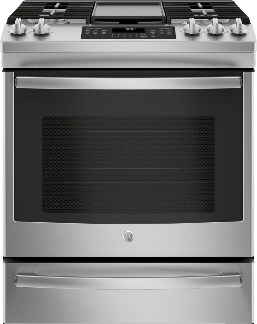 GE JGS760SELSS 30 Inch Slide-In Gas Range with Convection
