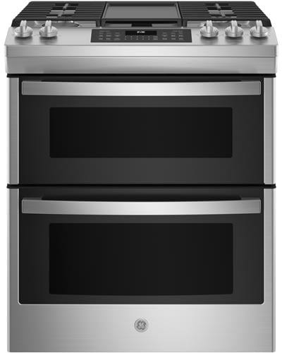 GE JGSS86SPSS 30 Inch Slide-In Double Oven Gas Range with 5 Sealed