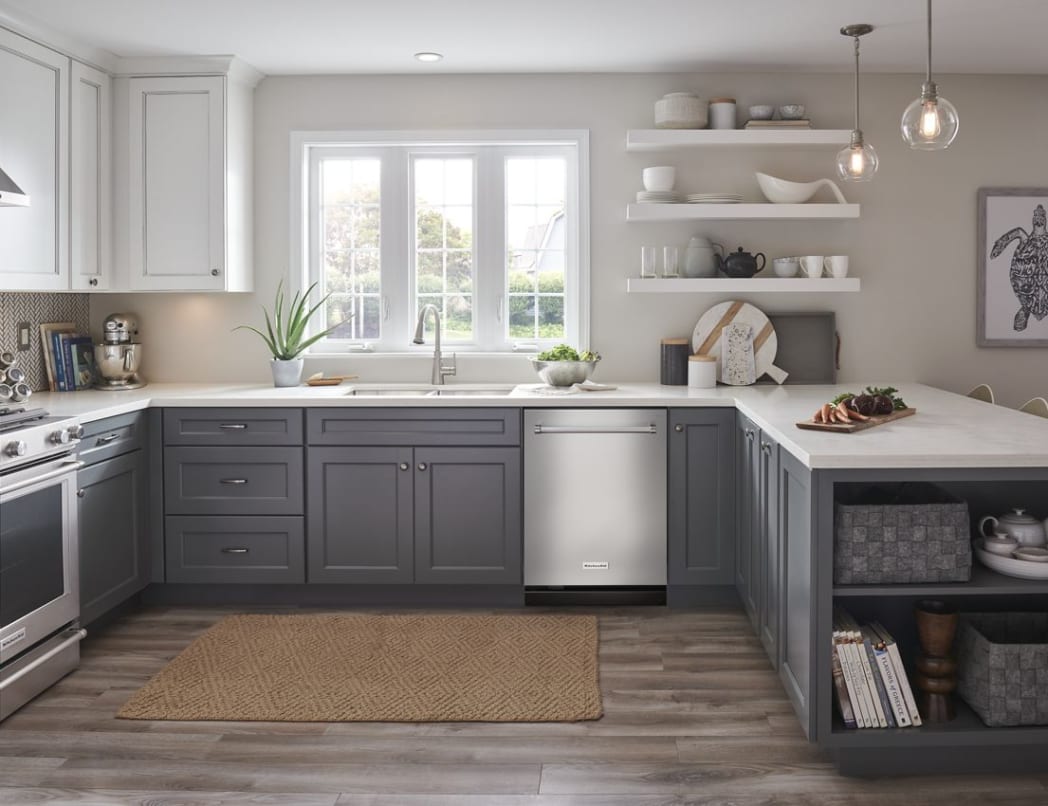 KitchenAid KDTM604KPS 24 Inch Fully Integrated Dishwasher with 16 Place Settings 44 dBA 5 Wash Cycles FreeFlex 3rd Rack ProWash Fan Enabled ProDry System NSF Certified and Star K PrintShield Stainless