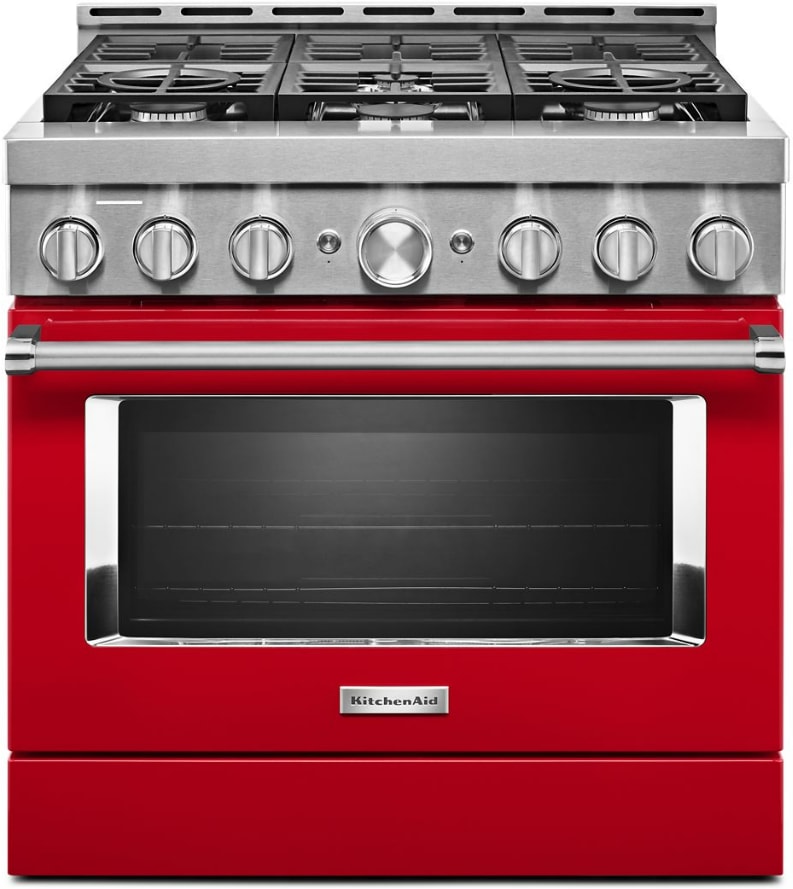 KitchenAid KFGC506JPA 36 Inch Smart Commercial Style Gas Range