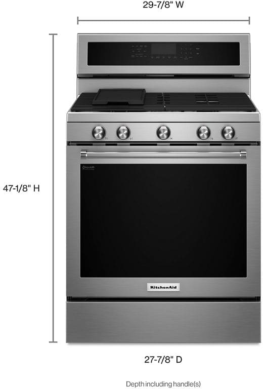 Kitchenaid double oven gas range white cheap