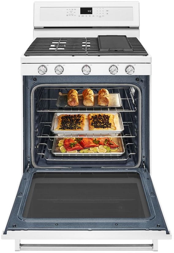 KitchenAid KFGG500EWH 30 Inch Freestanding Gas Range with 5 Sealed