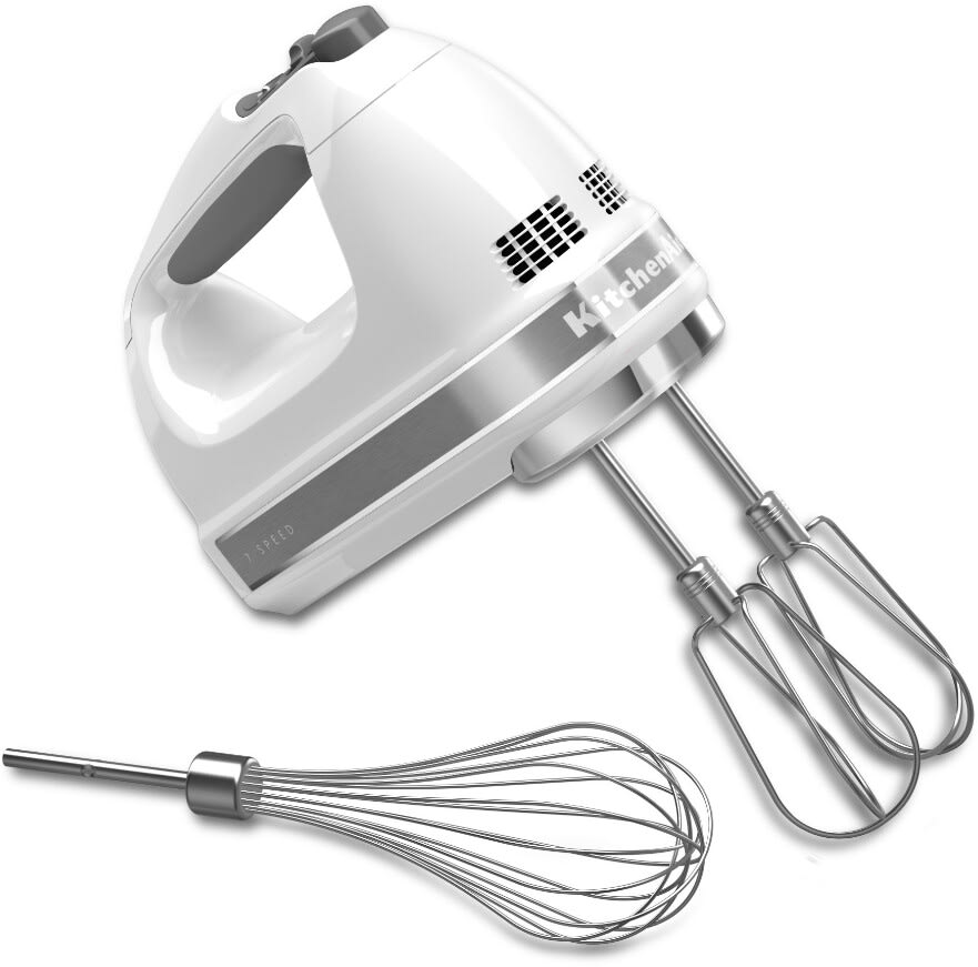 ホワイトニングマシン KitchenAid KHM7210WH 7-Speed Hand Mixer with Stainless Steel Turbo