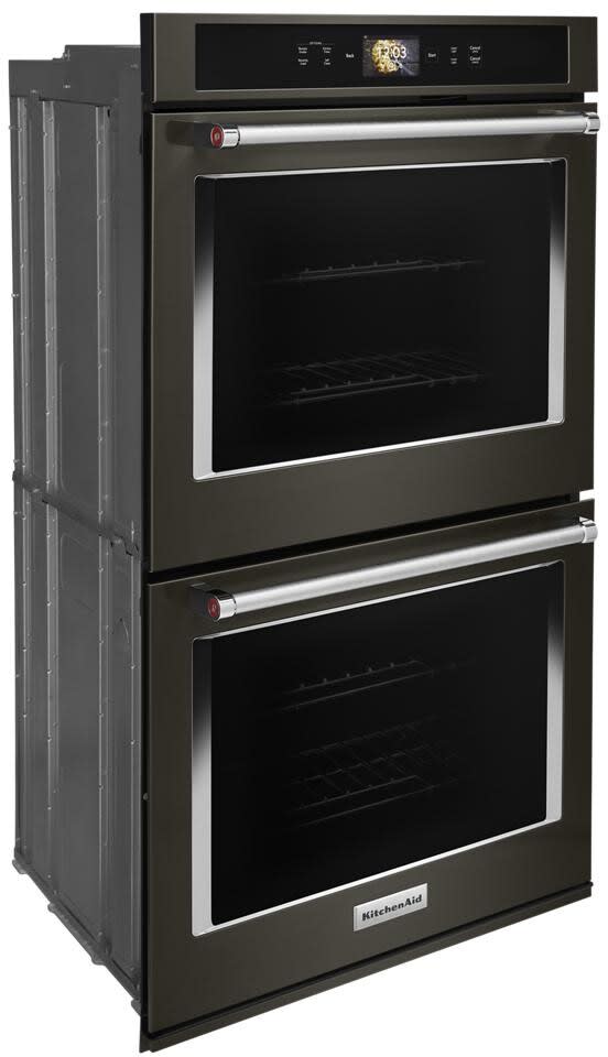 KitchenAid KODE900HBS 30 Inch Double Convection Smart Electric Wall Oven with 10 cu. ft. Total Capacity Even Heat True Convection Ovens
