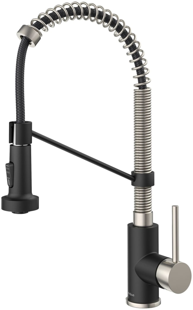 カプレヘンション 黒 KRAUS Bolden Single-Handle Pull-Down Sprayer Kitchen Faucet with