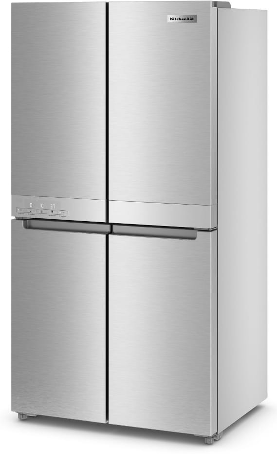 KitchenAid KRQC506MPS 36 Inch Counter Depth 4 Door French Door Refrigerator with 19.4 cu. ft. Capacity 2 Shelves Gallon Door Bins Storage Trays ExtendFresh Temp System Auto Ice Maker ADA Compliant and...