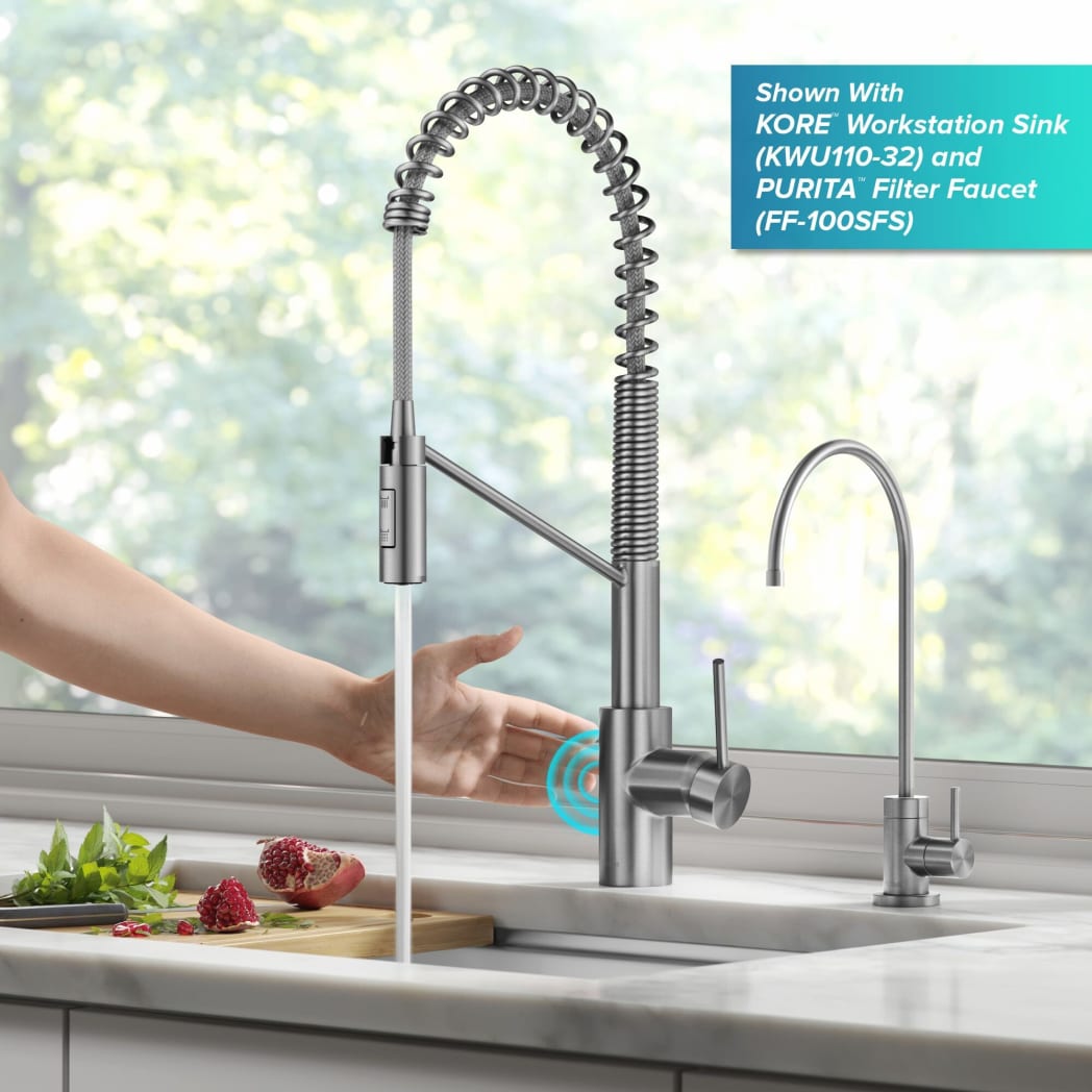 Kraus KSF2631SFS Single Handle Pull Down Touchless Sensor