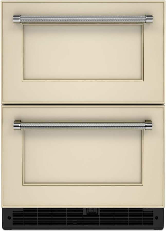 KitchenAid KUDR204KPA 24 Inch Panel Ready Undercounter Double Drawer Refrigerator with 4.4 Cu. Ft. Total Capacity Fully Flush Installation LED Lighting Auto Defrost Energy Star Certified and Sabbath M...